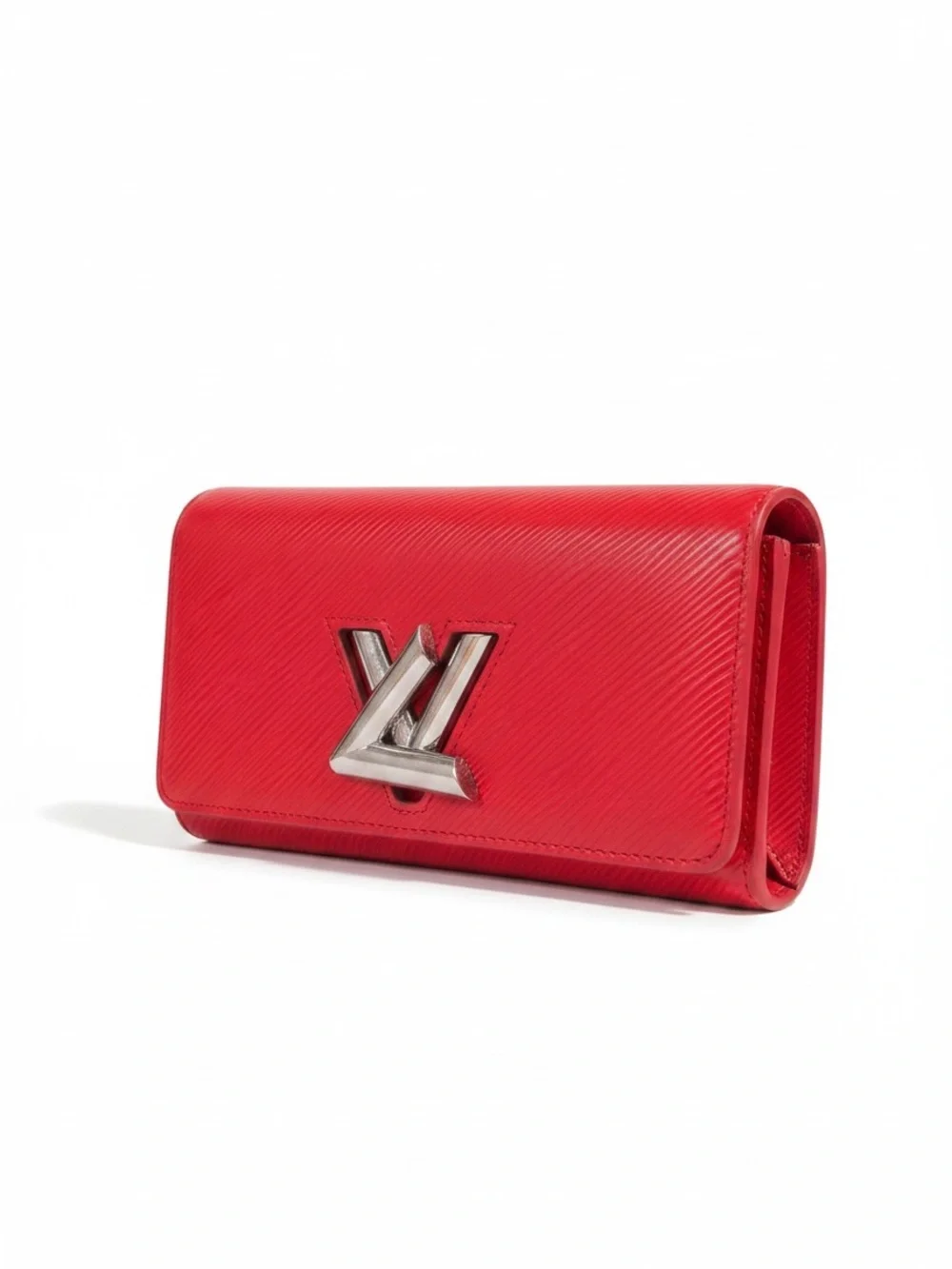 Louis Vuitton Twist Wallet Coquelicot Red Epi Leather Long Wallet LV Silver Lock